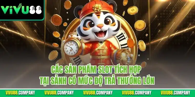 Các sản phẩm slot tích hợp tại sảnh có mức độ trả thưởng lớn